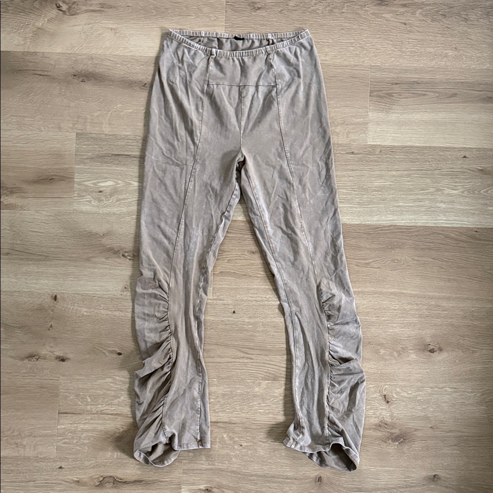 Ruched Taupe Pants